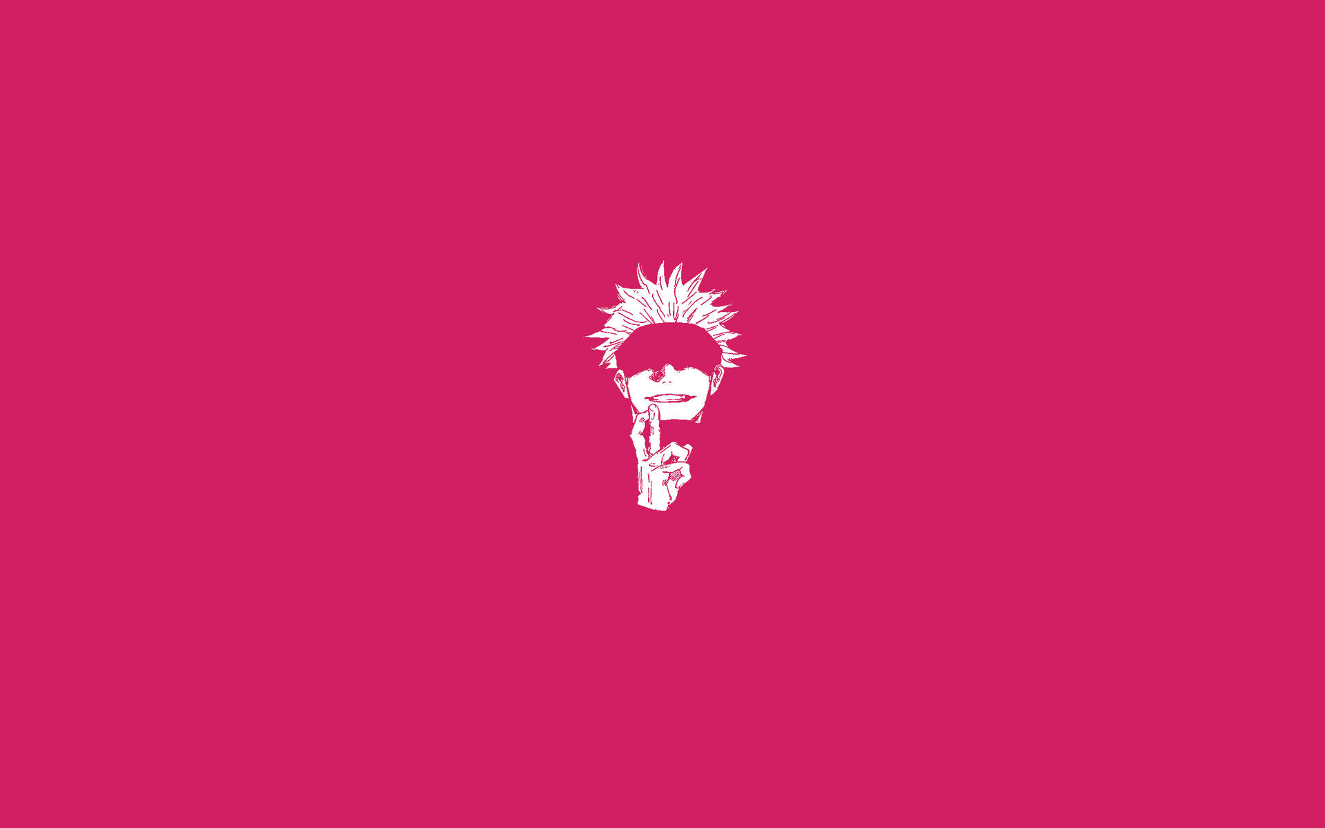 Pienk Gojo Satoru Jujutsu Kaisen vektorkuns agtergrond — Jujutsu Kaisen Muurpapier
