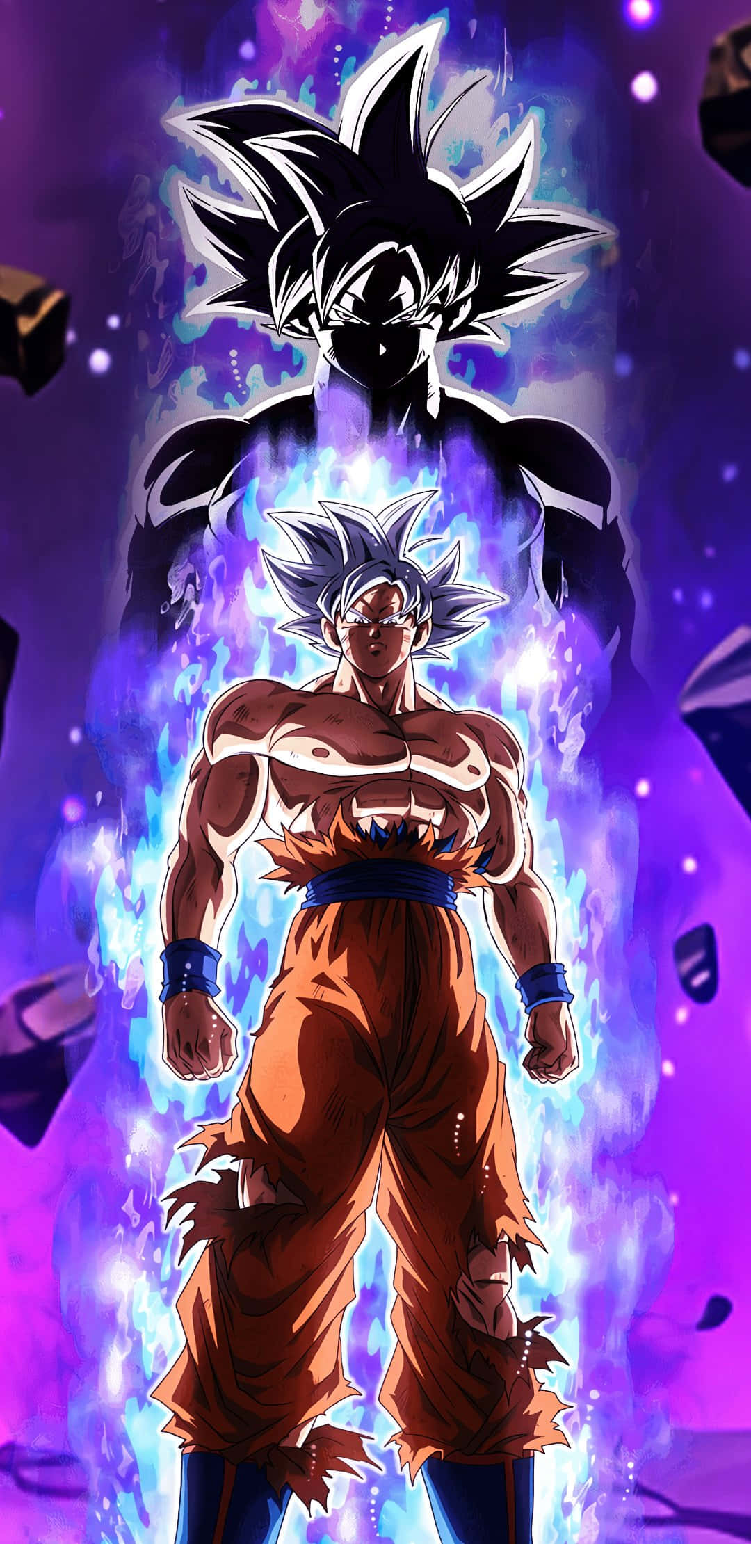 Goku benut die krag van Ultra Instink vir 'n ongelooflike transformasie Muurpapier