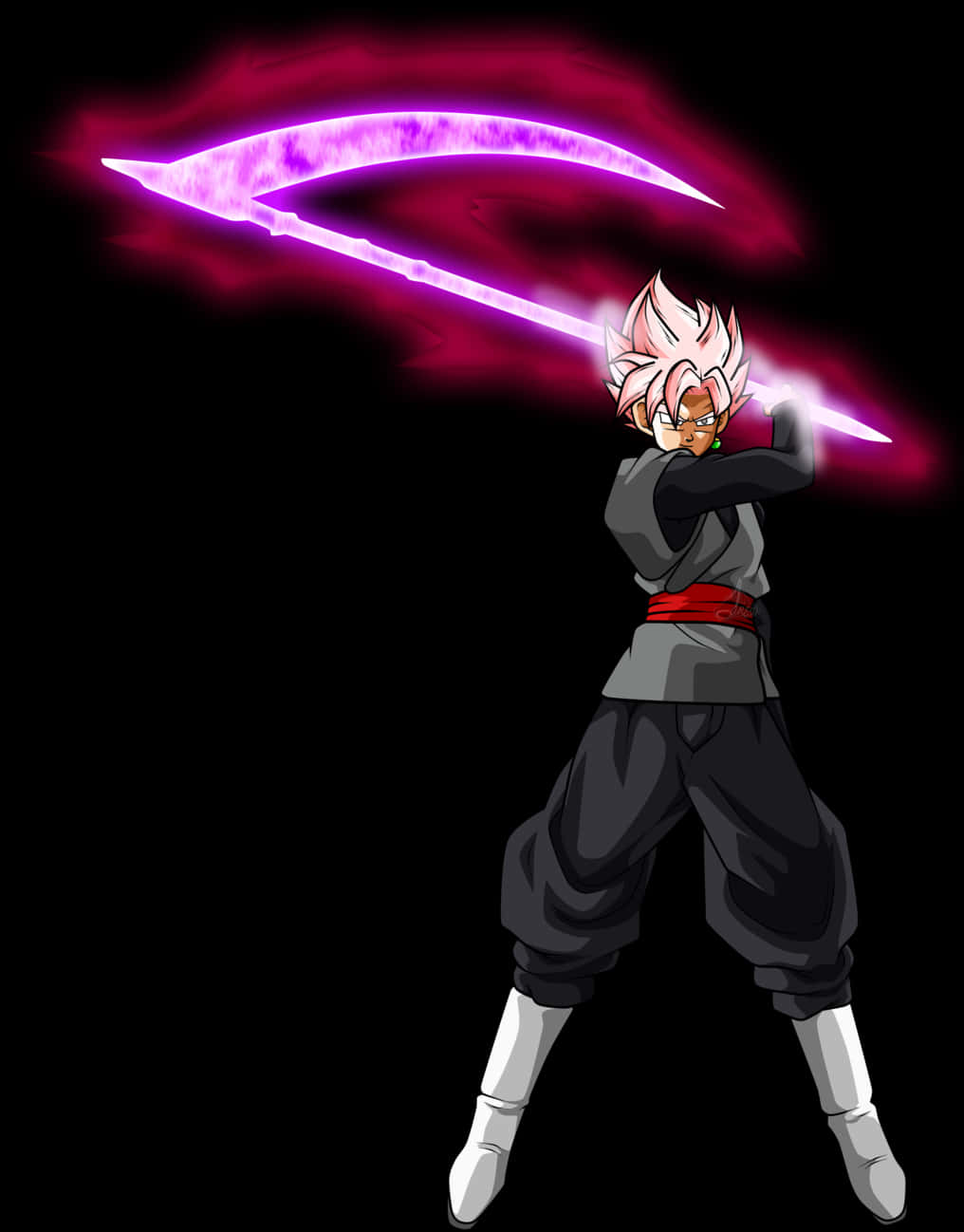 Goku Black Kragige Energieswaard Muurpapier
