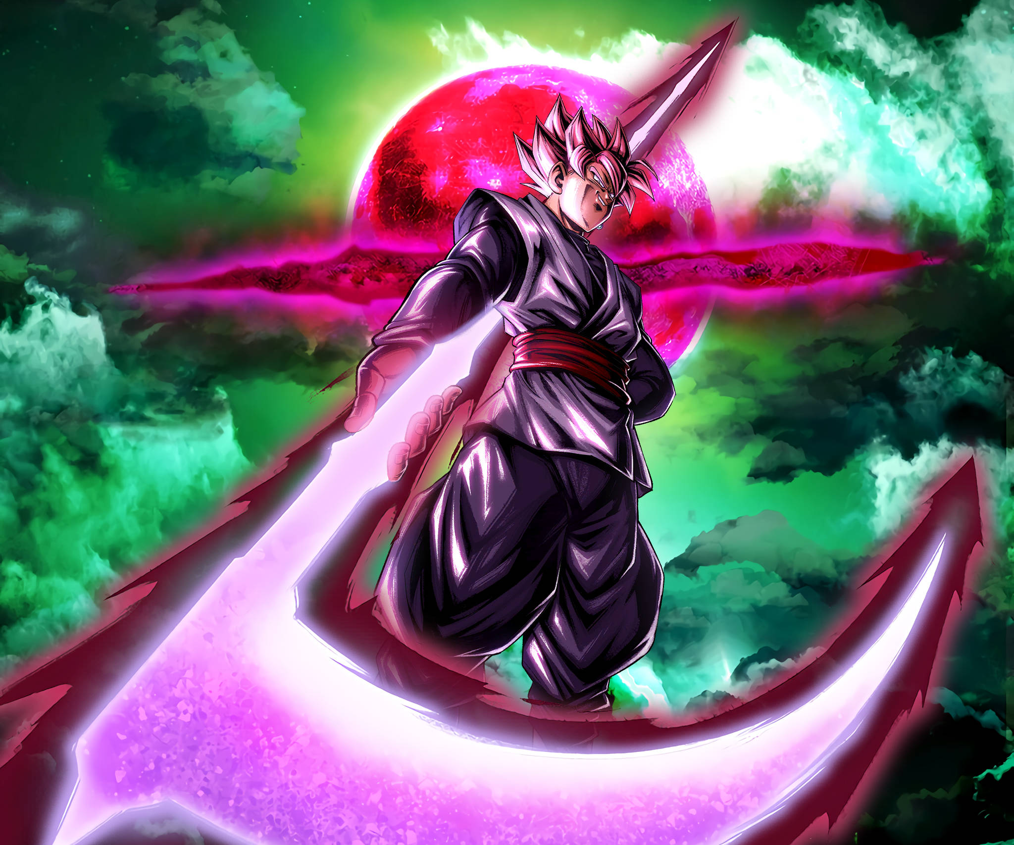Goku Black met Sekel vir iPhone Muurpapier
