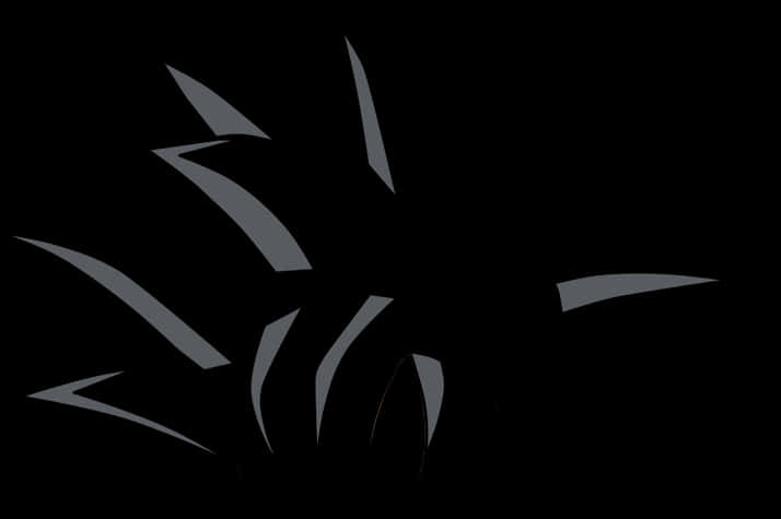 Goku Black Silhouet Donker Agtergrond Muurpapier