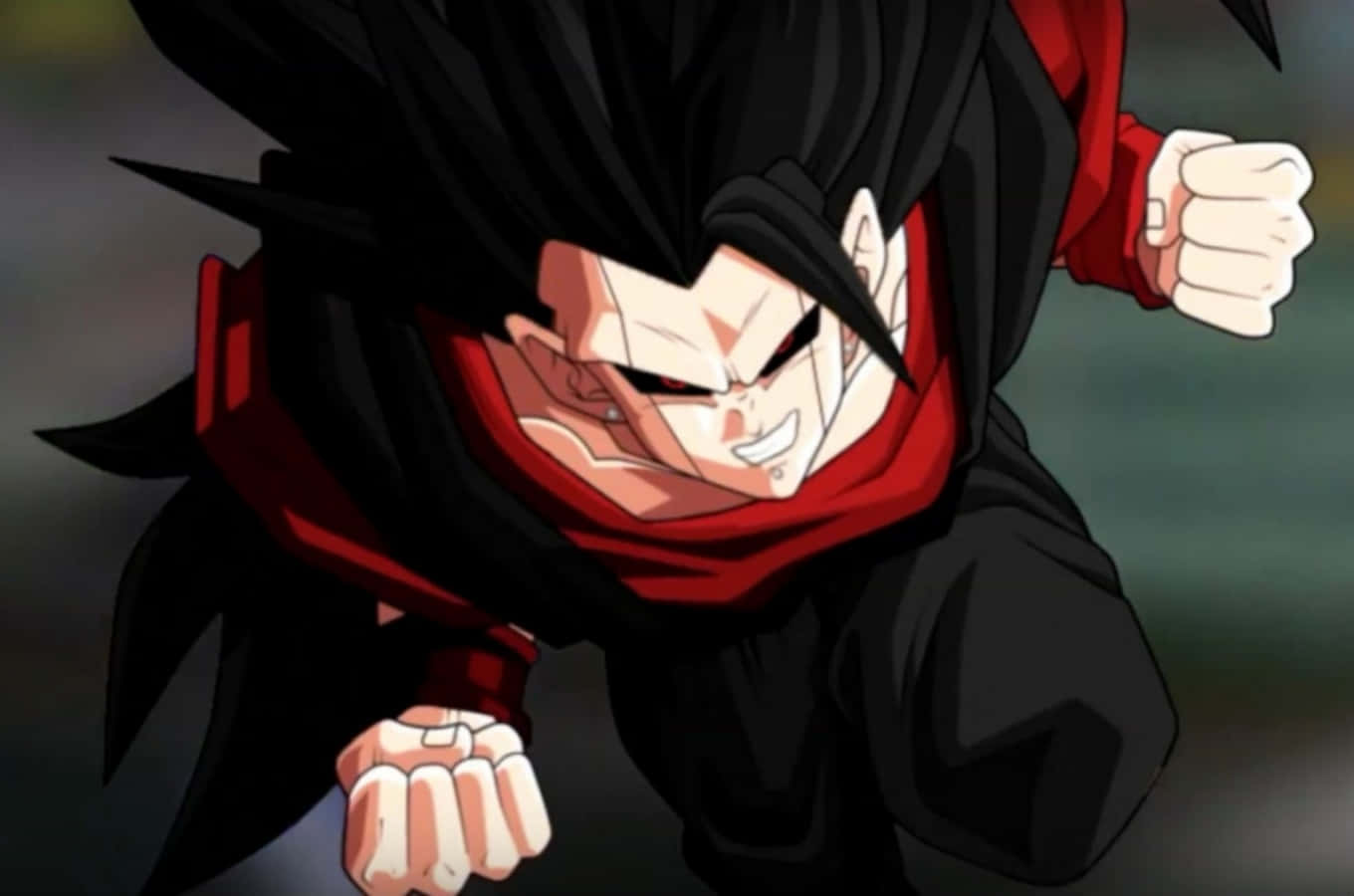 Goku Black wat sy oorweldigende krag vrylaat Muurpapier