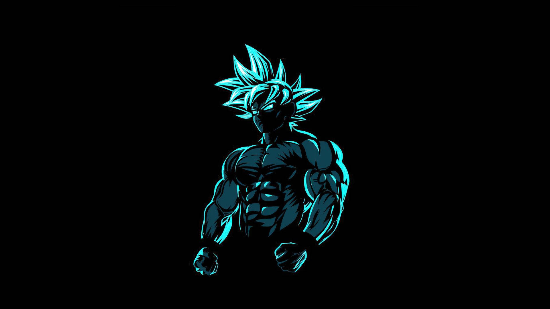 Goku Donker Anime Estetiese Buroblad Muurpapier