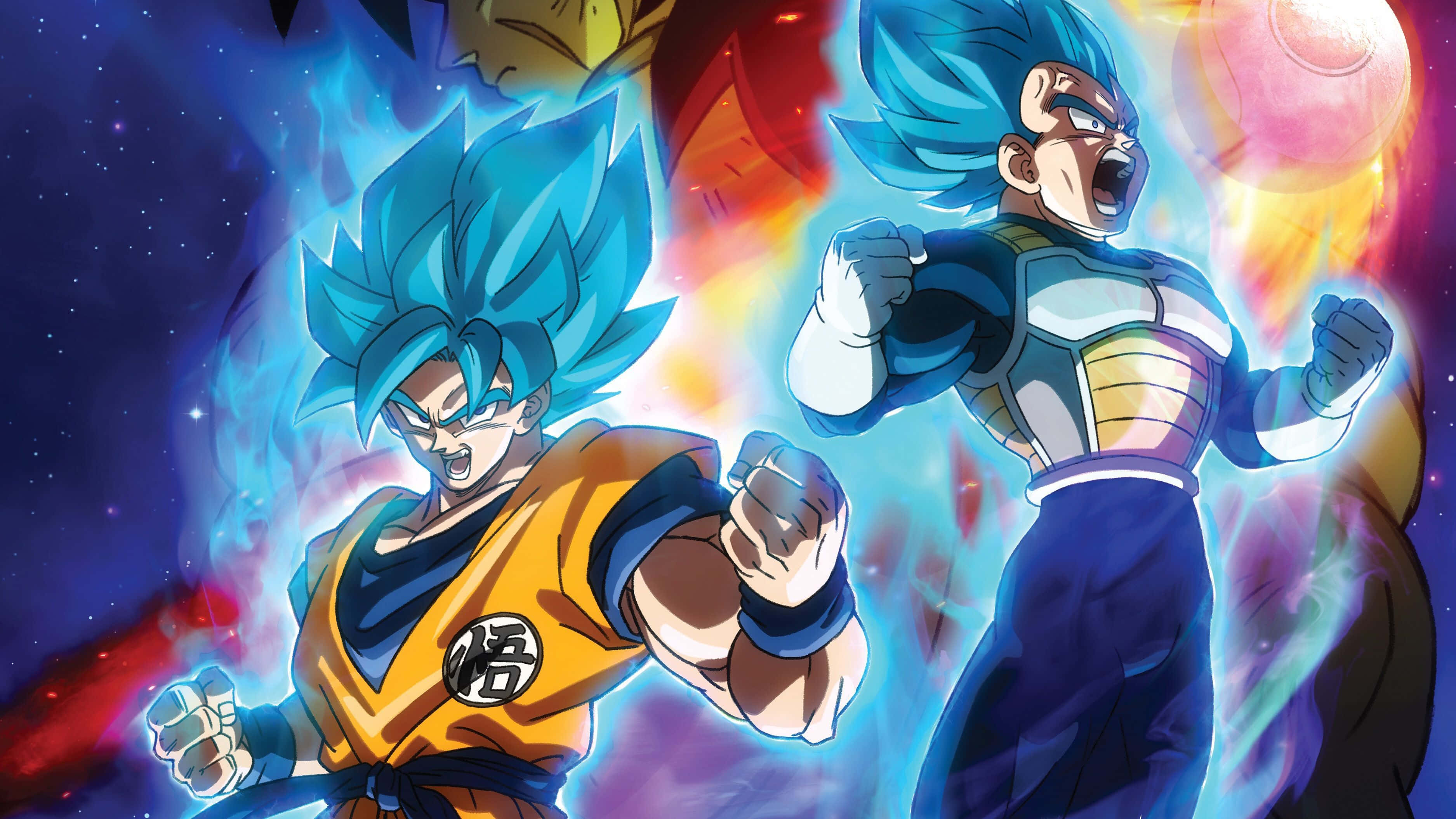Goku en Vegeta Dragon Ball Super Prent Muurpapier