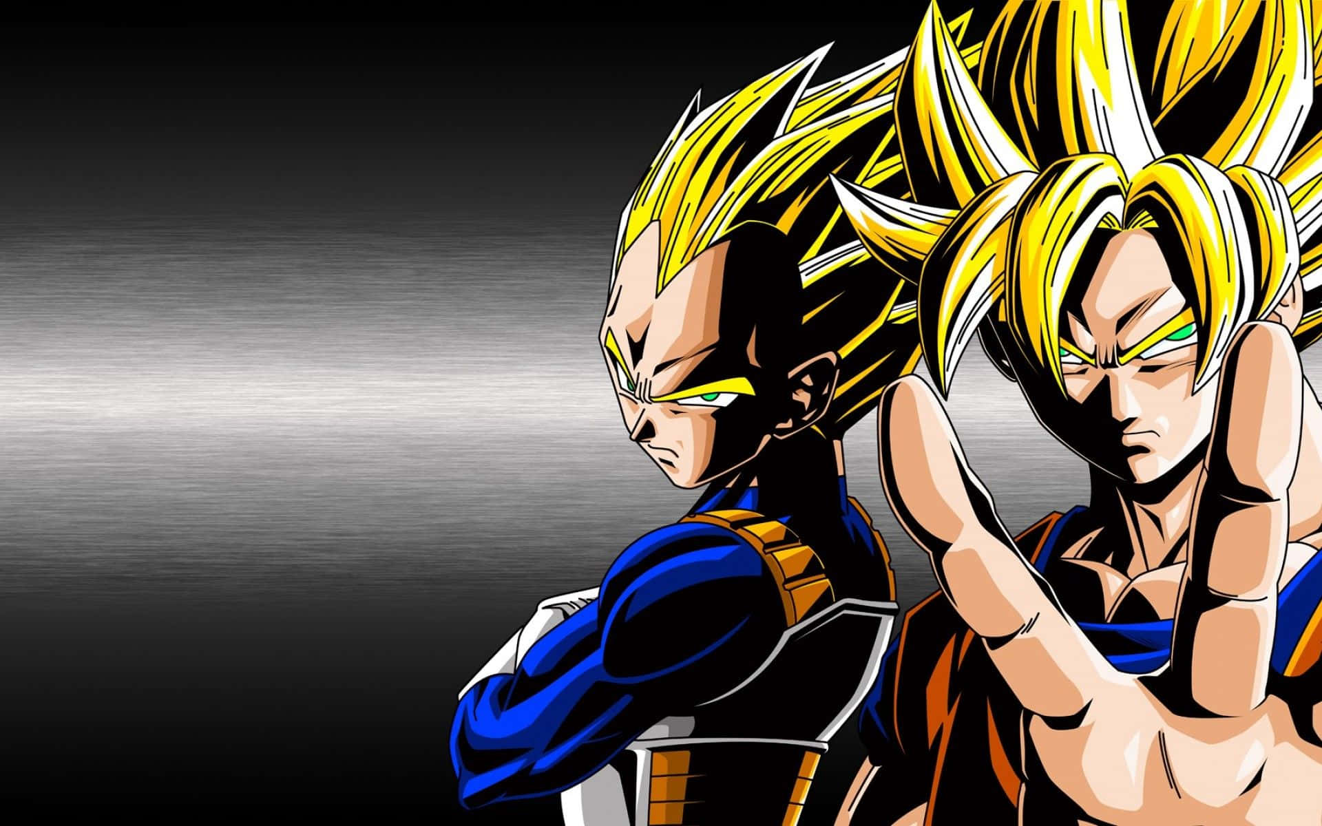Goku en Vegeta Dragon Ball Z Gradiënt Muurpapier