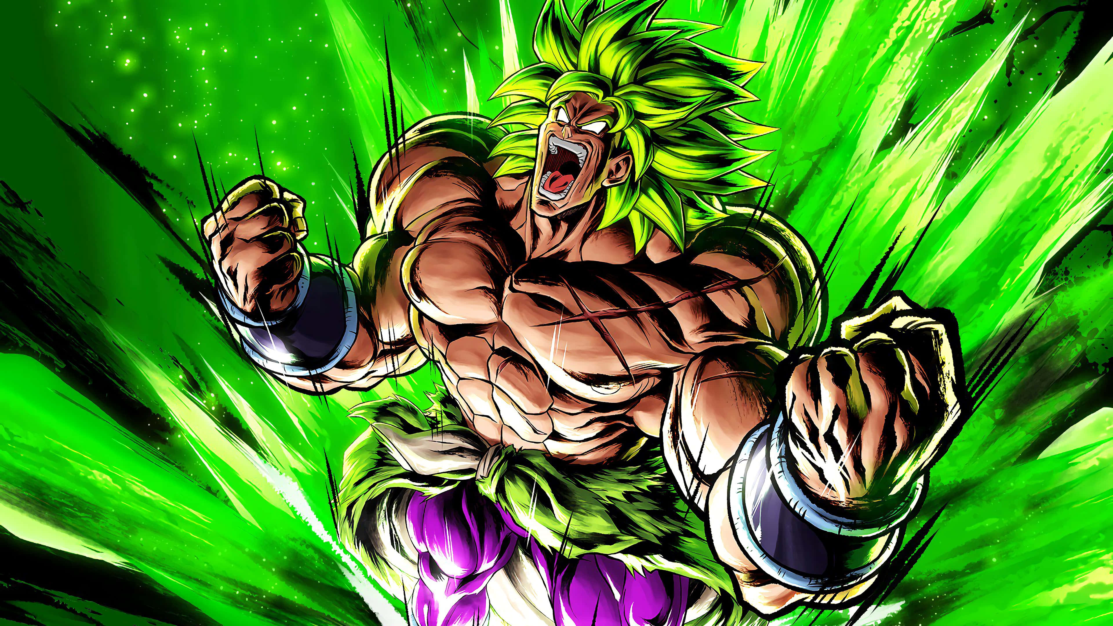Goku en Vegeta gereed vir geveg in die epiese Dragon Ball Super Broly Muurpapier