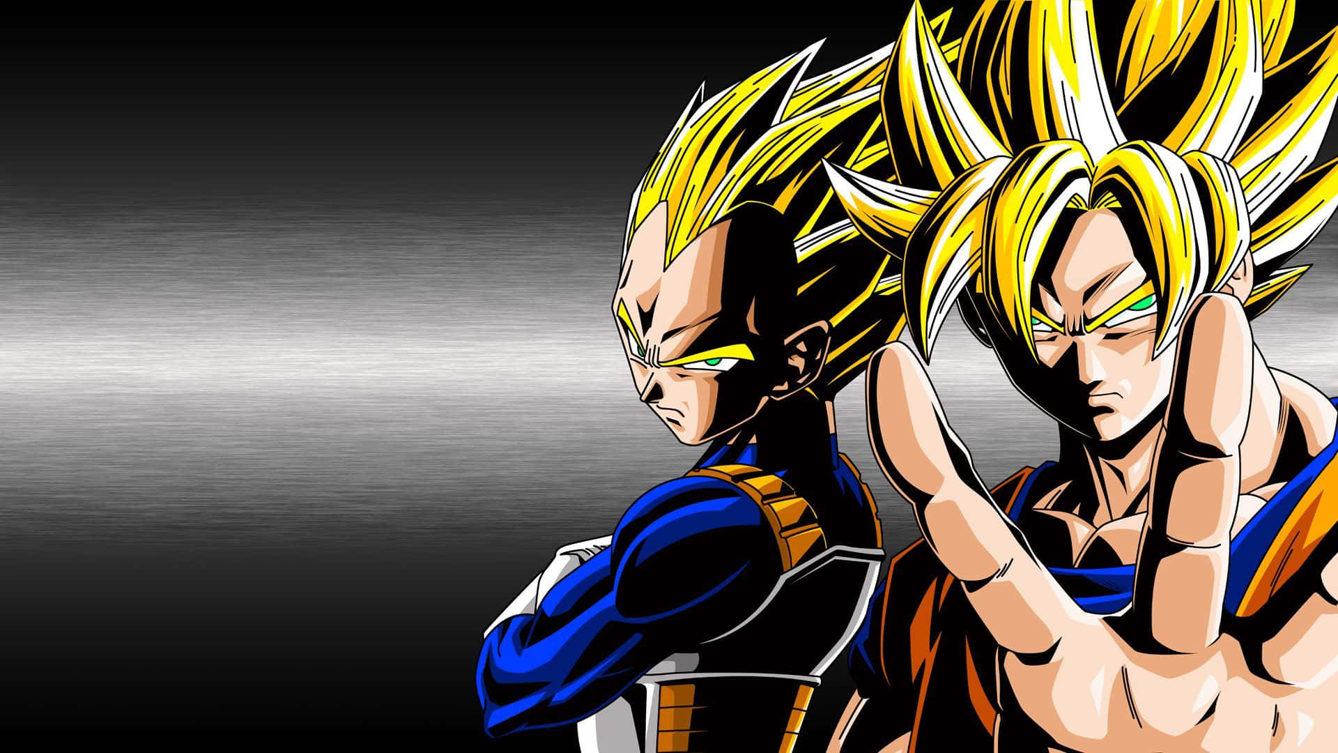 Goku en Vegeta span kragte saam om Moro te verslaan Muurpapier