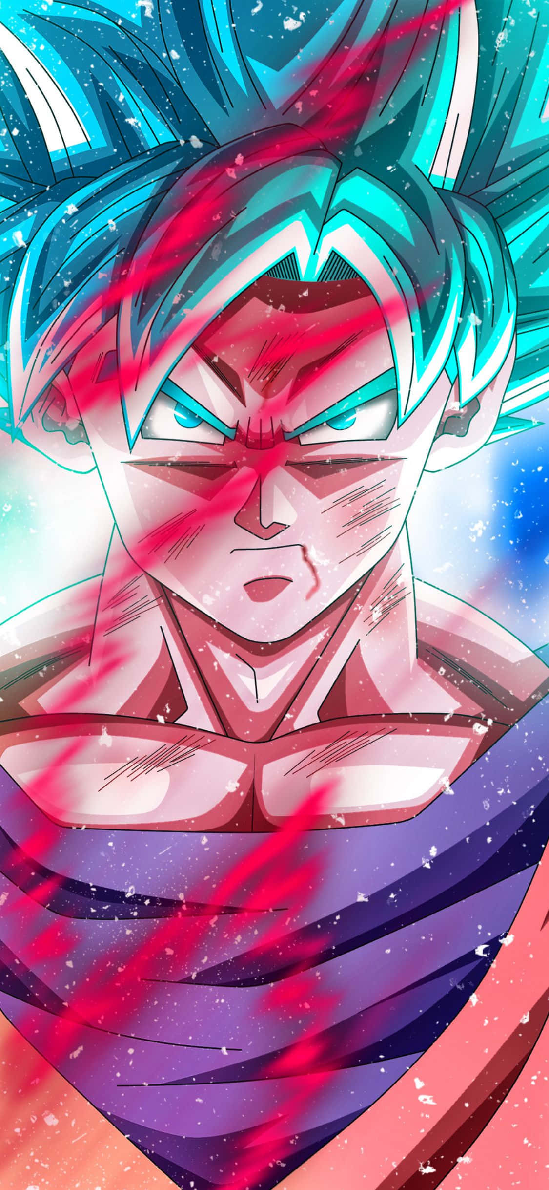 Goku Kaio Ken Dragon Ball Super iPhone Muurpapier