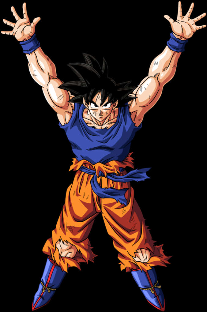 Goku Kragopbou Houding Muurpapier