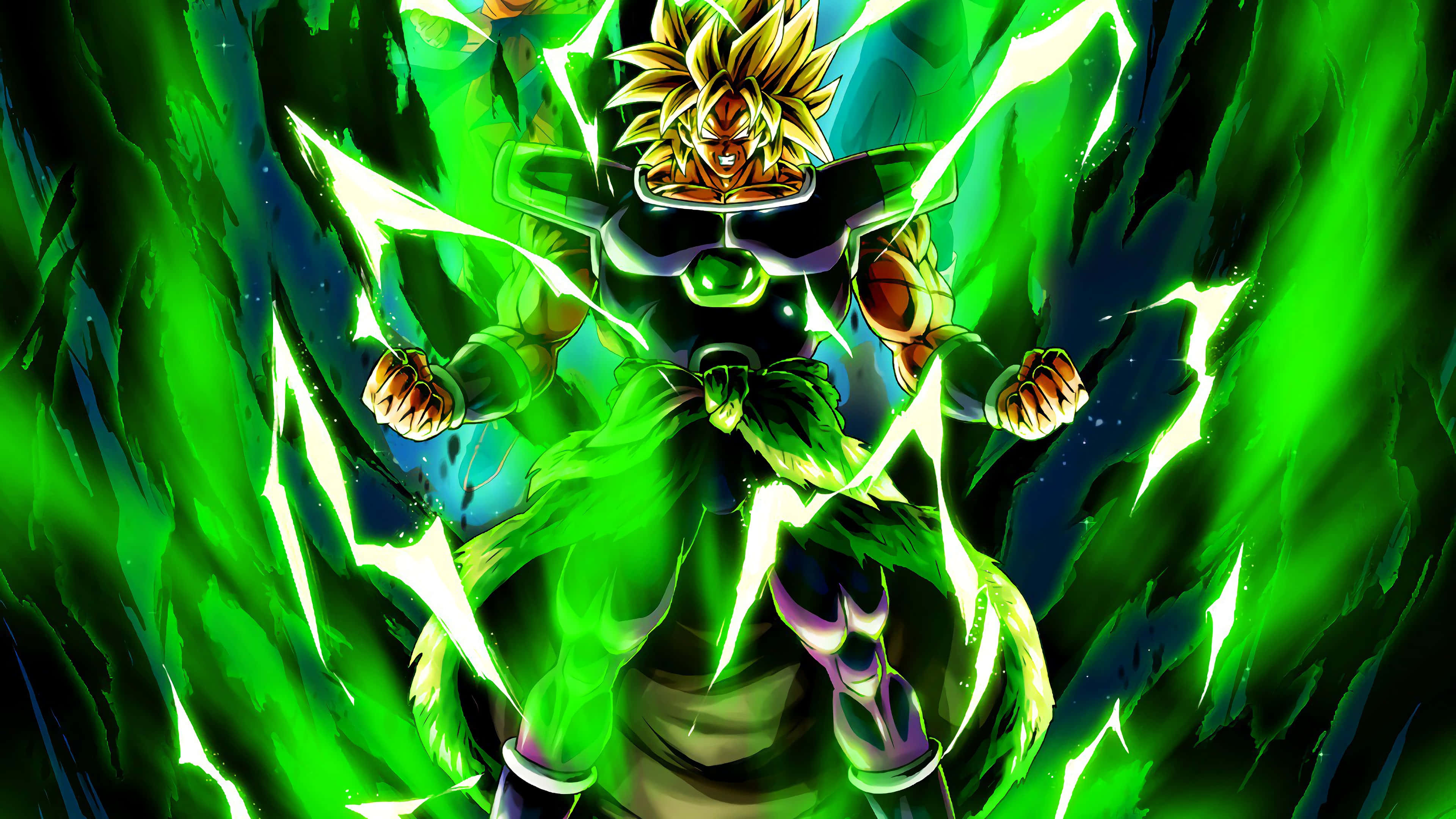 Goku maak gereed om die legendariese Saiyan, Broly, aan te pak Muurpapier