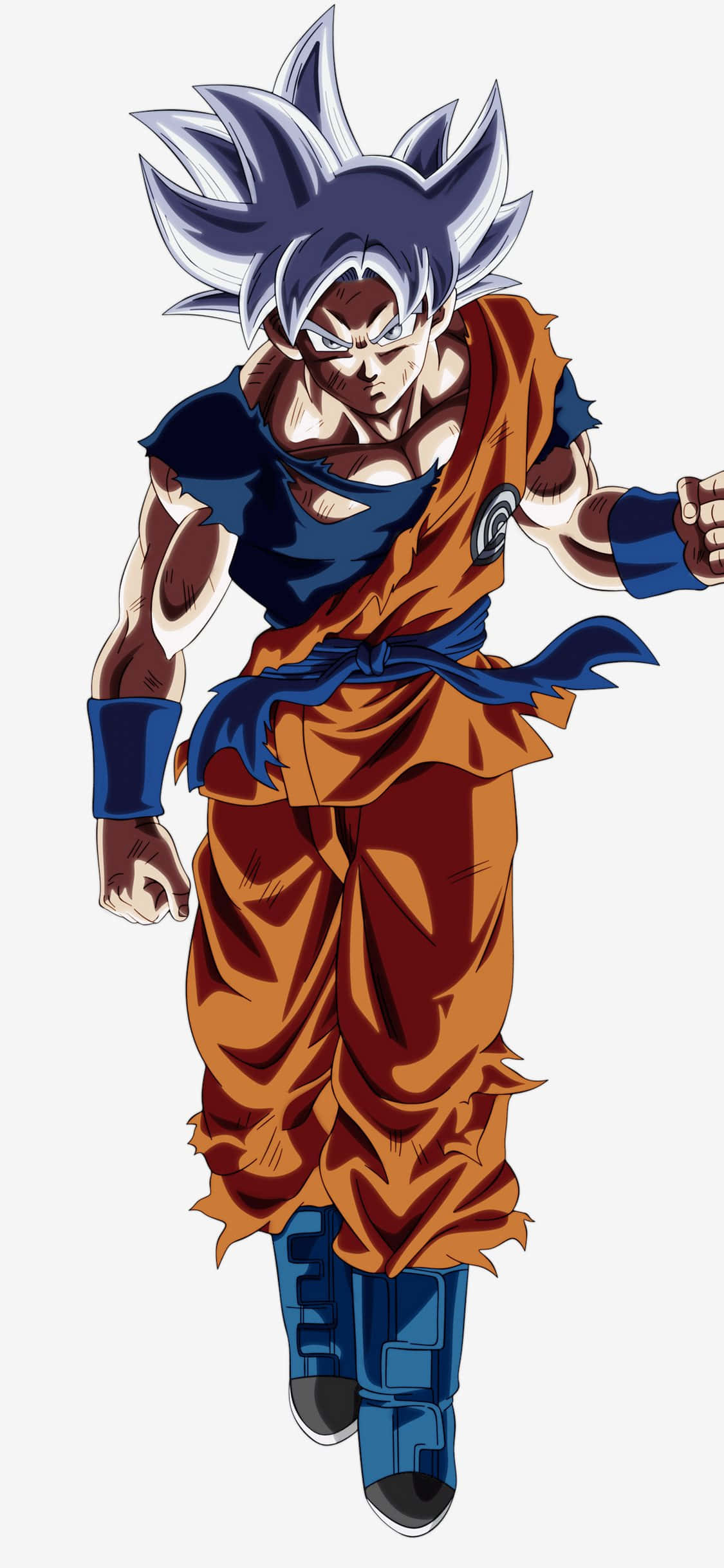 Goku neem die kragtige Ultra Instinct-vorm aan Muurpapier