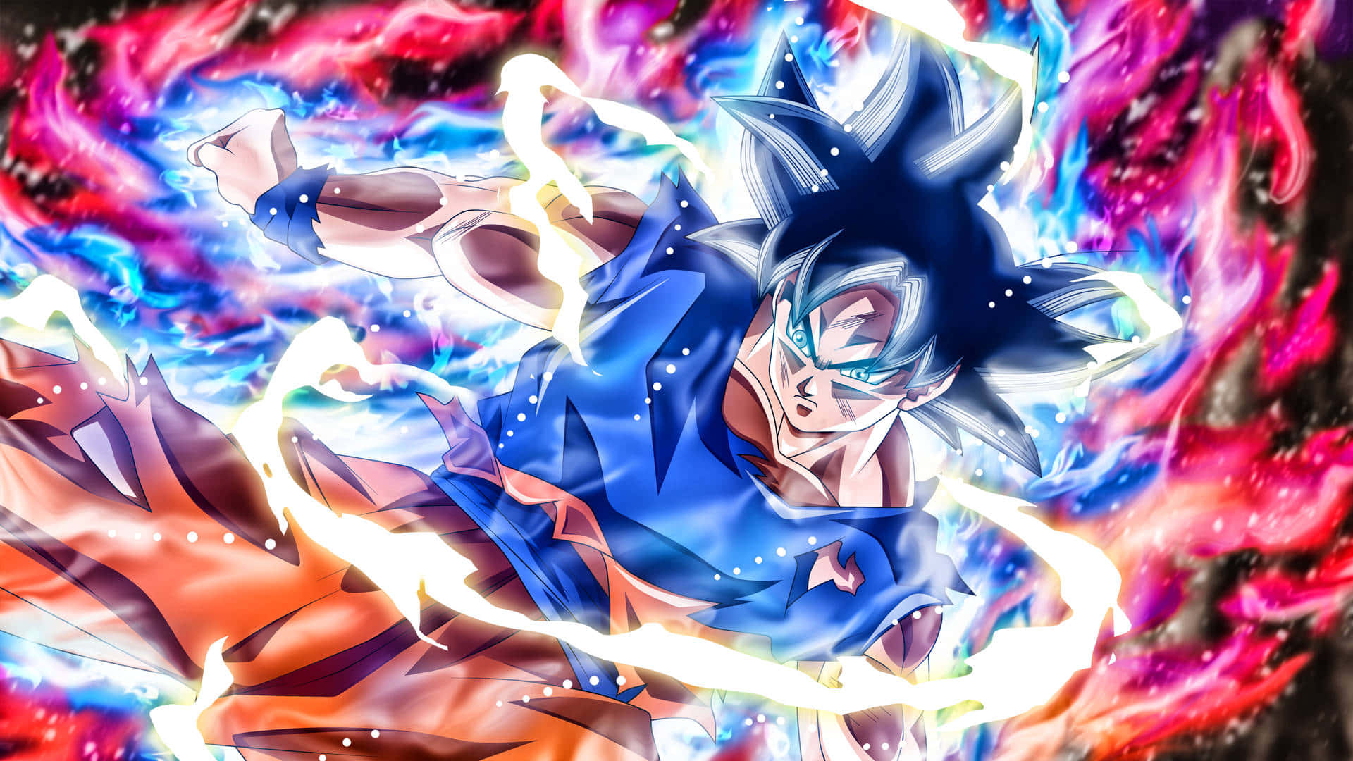 Goku ontketen sy Ultra Instink-krag! Muurpapier