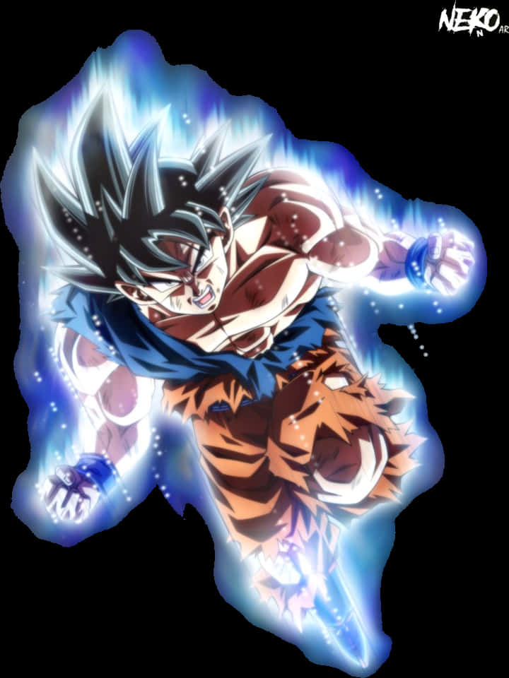 Goku se Ultra Instinkt Kragopwekking Muurpapier