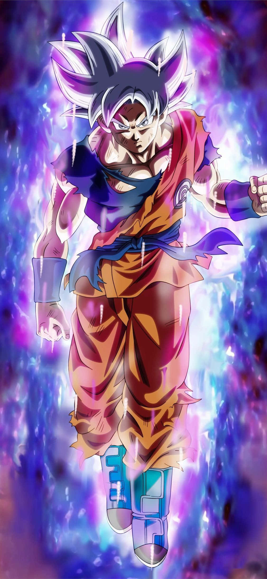 Goku Ultra Instinct Teken Dragon Ball Super iPhone Muurpapier
