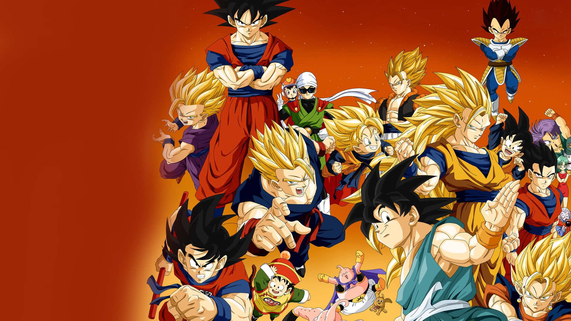 Goku veg teen Beerus, die God van Vernietiging in Dragon Ball Super Muurpapier