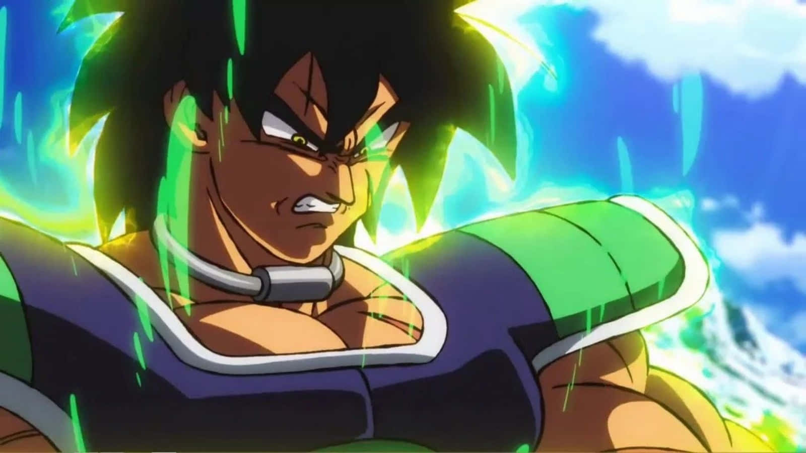 Goku, Vegeta en Broly staar mekaar af in Dragon Ball Super Broly Muurpapier
