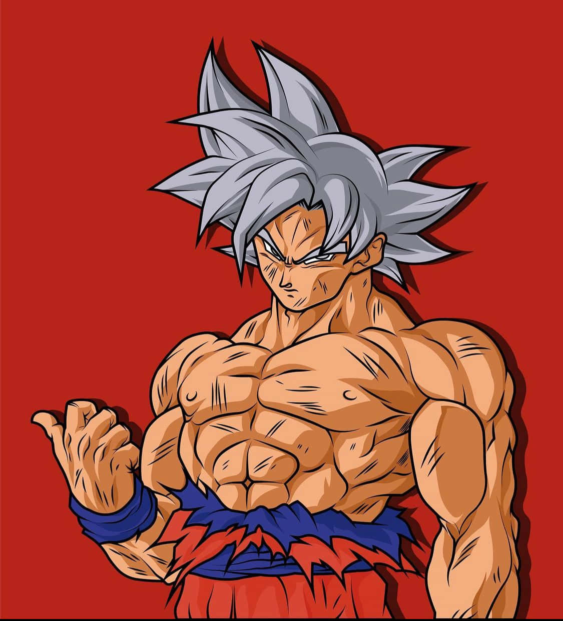 Goku wat die krag van Ultra Instinct ontketen Muurpapier