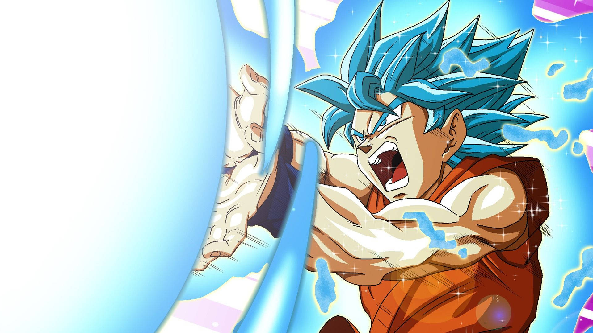 Dragon Ball Z Kamehameha van San goku, super brol, super saiyan wat teen die skurke veg.