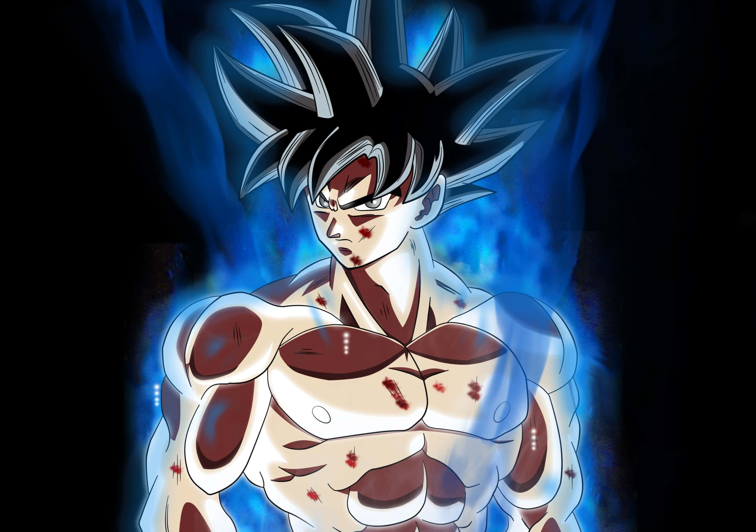 Goku wat sy Ultra Instinkt ontketen Muurpapier