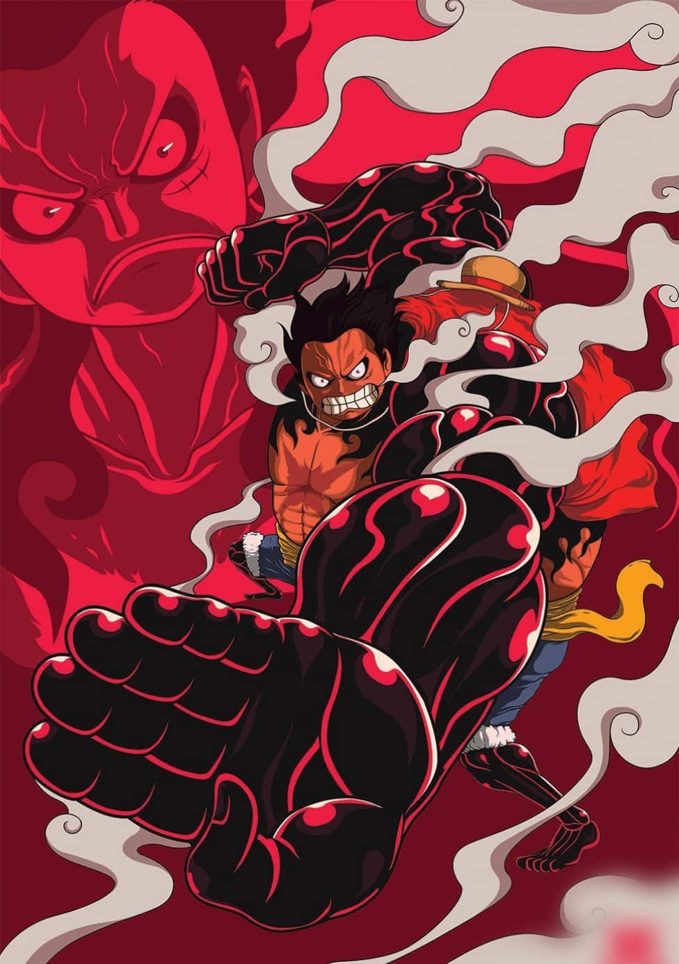 Gomu Gomu One Piece Luffy-foon Muurpapier