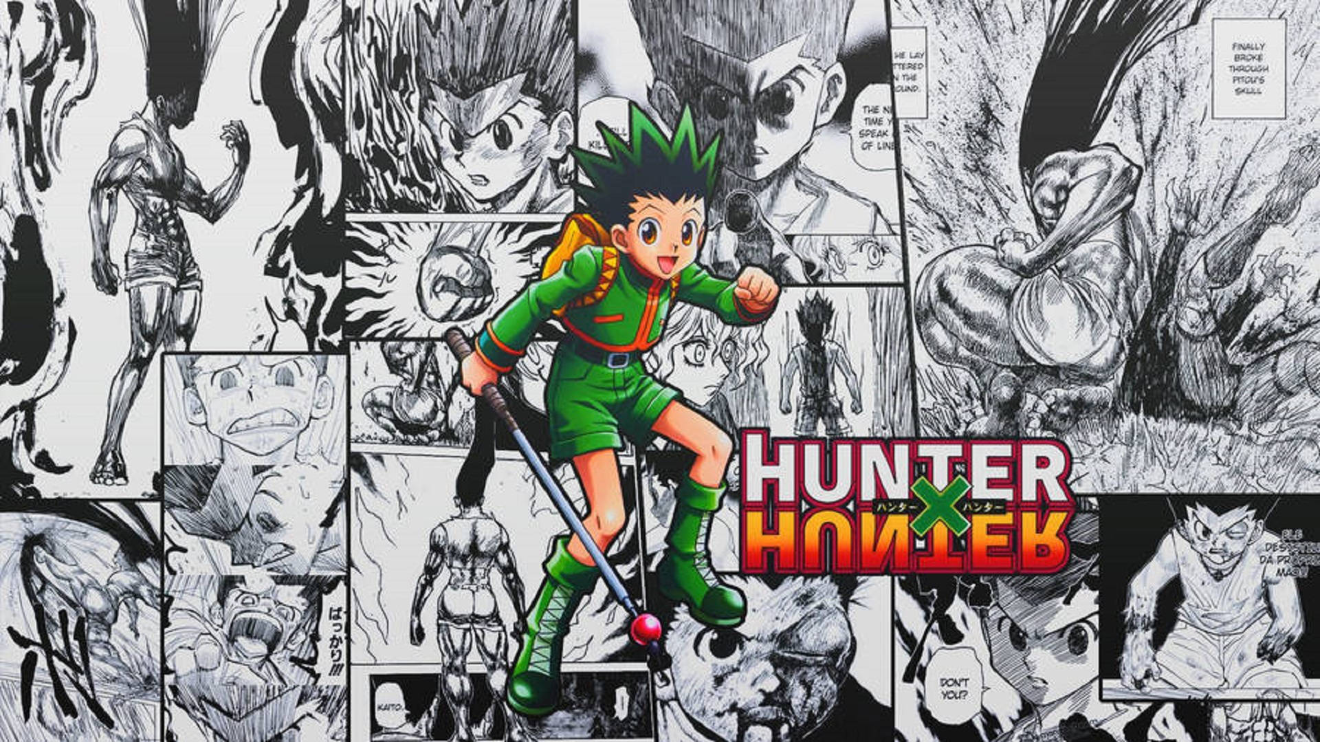 Gon Freecss Manga Paneel Muurpapier