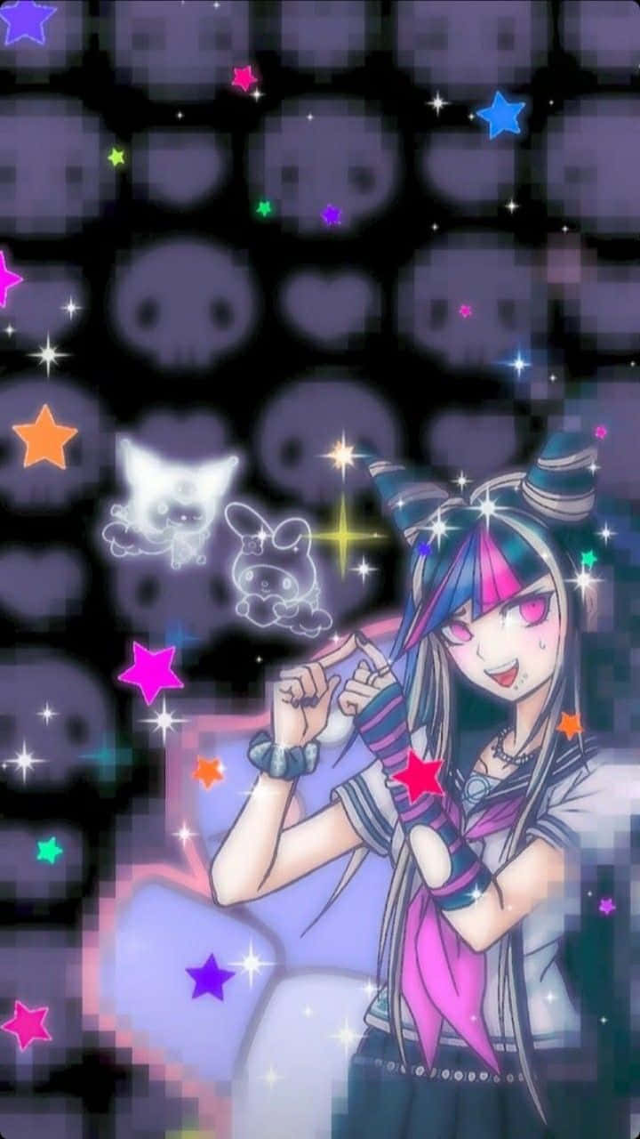 Goth Anime Meisie Ibuki Mioda Muurpapier