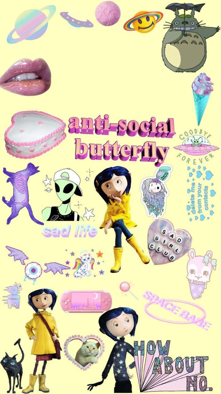 Gotiese Pastel Coraline Muurpapier