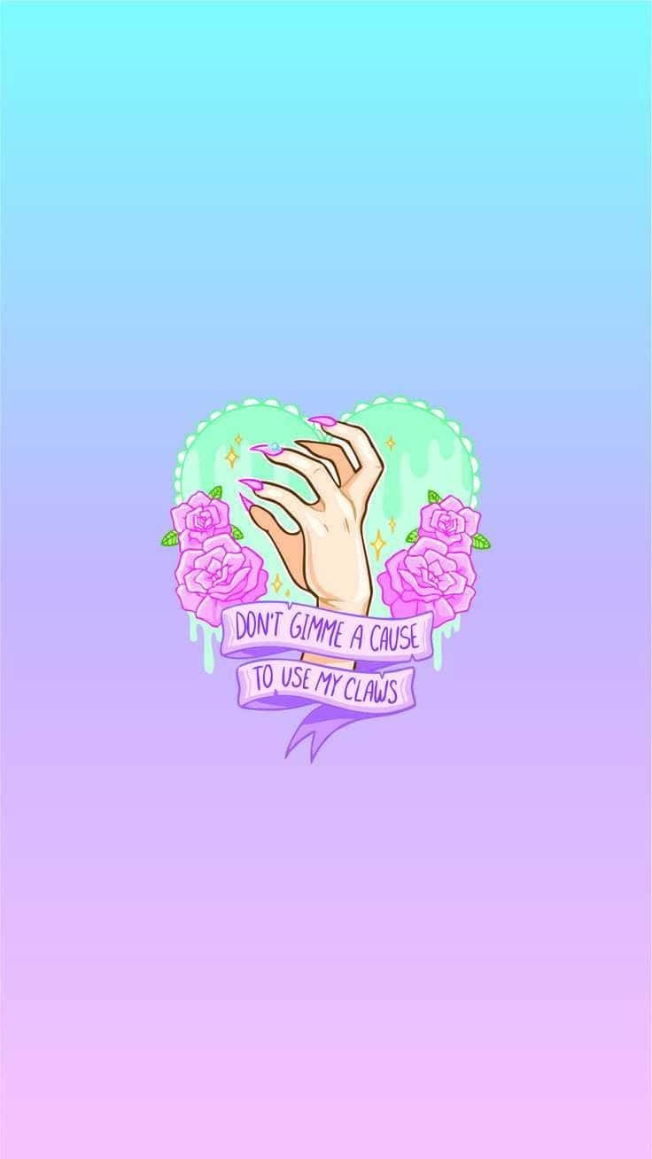 Gotiese Pastelkloue Muurpapier