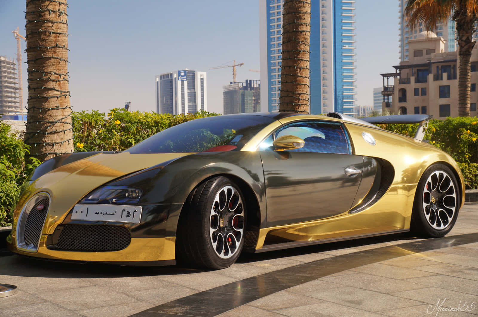 Goue Bugatti Veyron Motor