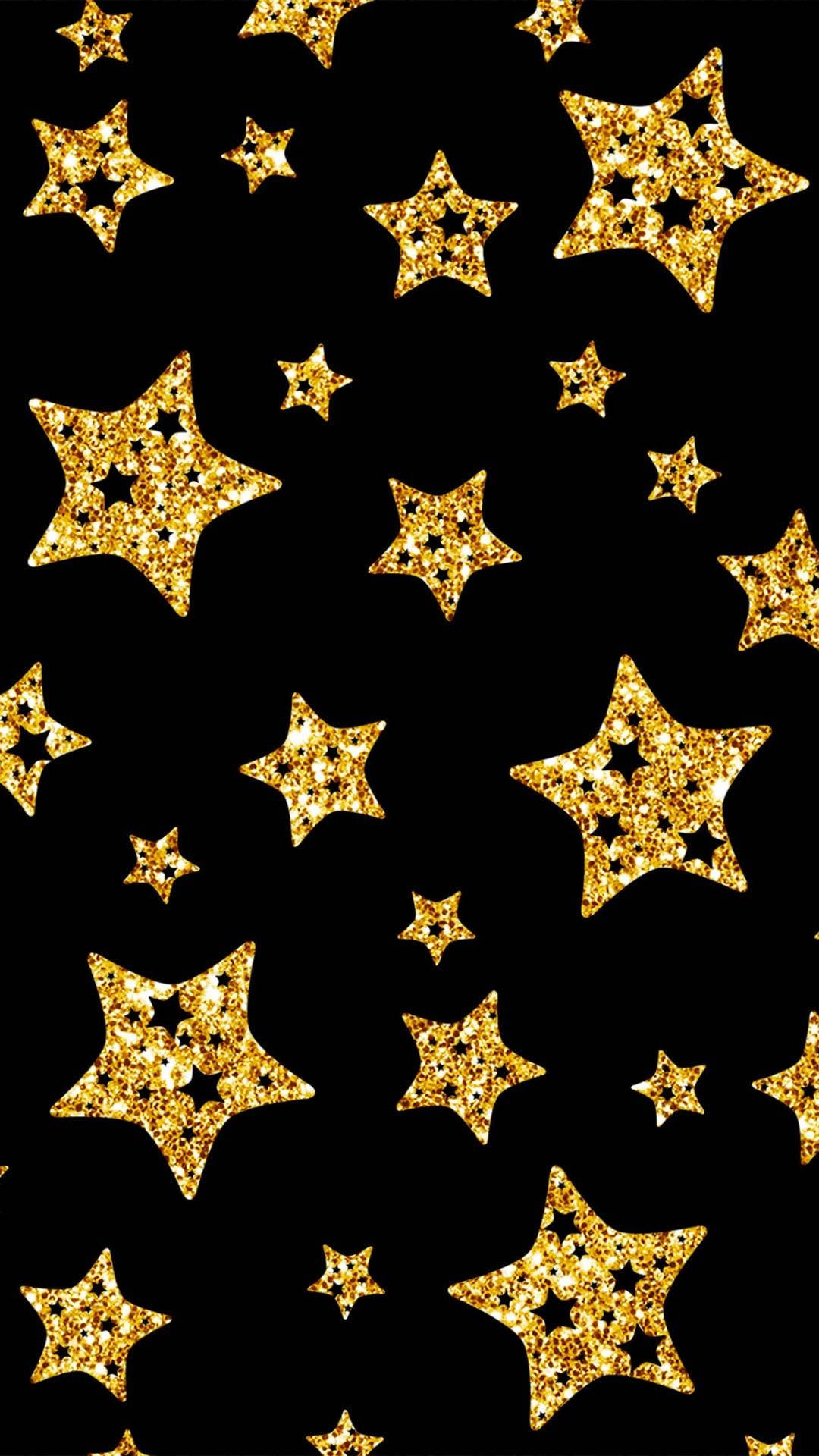 Goue Estetiese Sterre Muurpapier