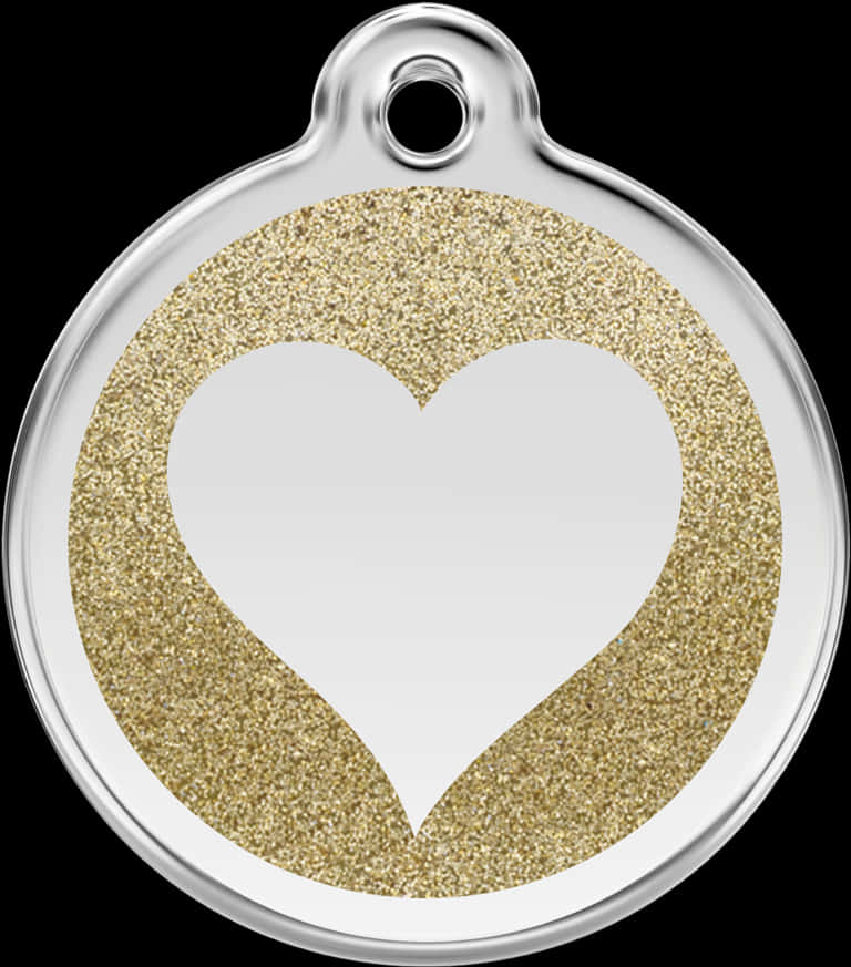 Goue Glitter Hart Pendant Muurpapier