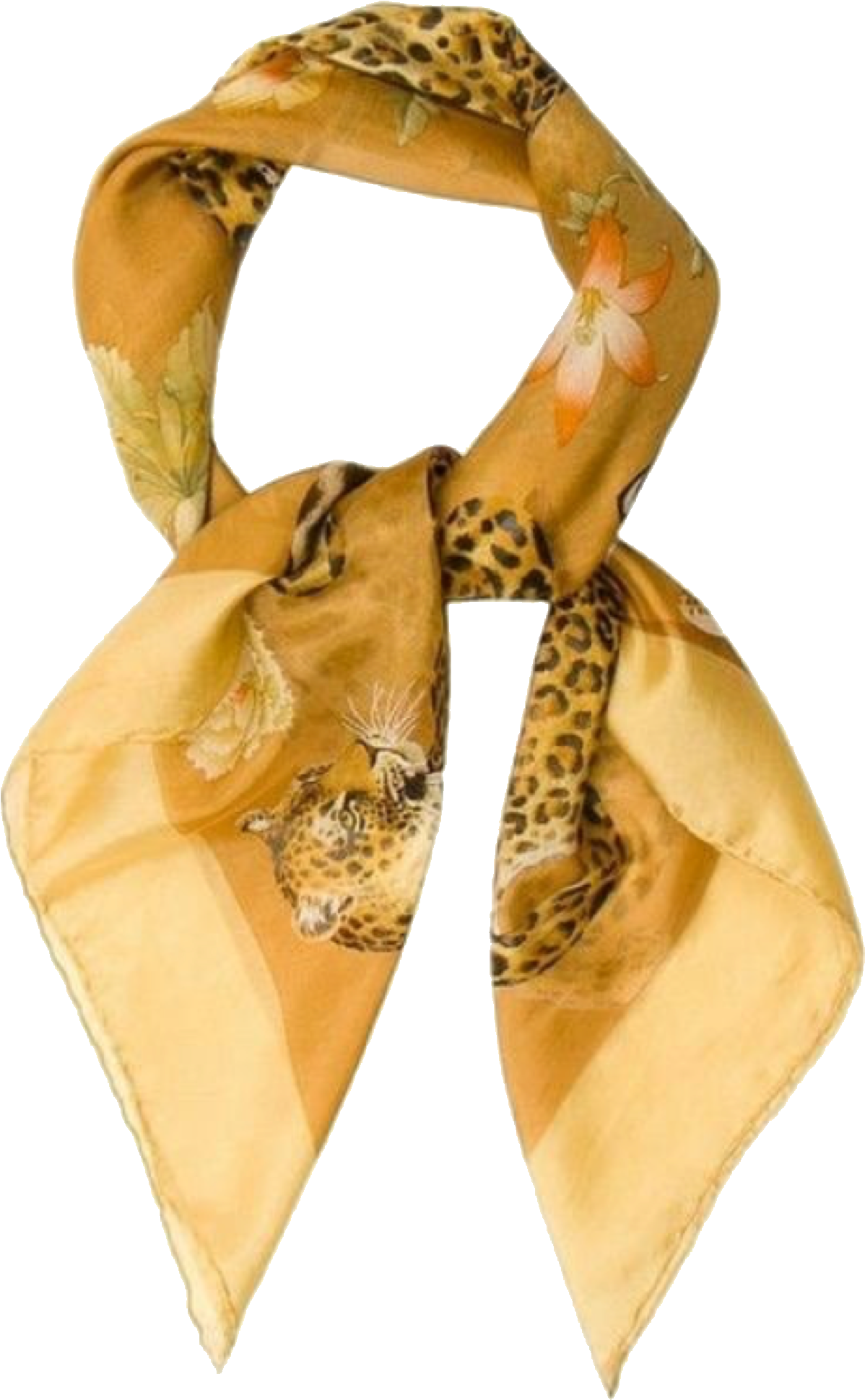 Goue Luiperdpatroon Bandana Muurpapier
