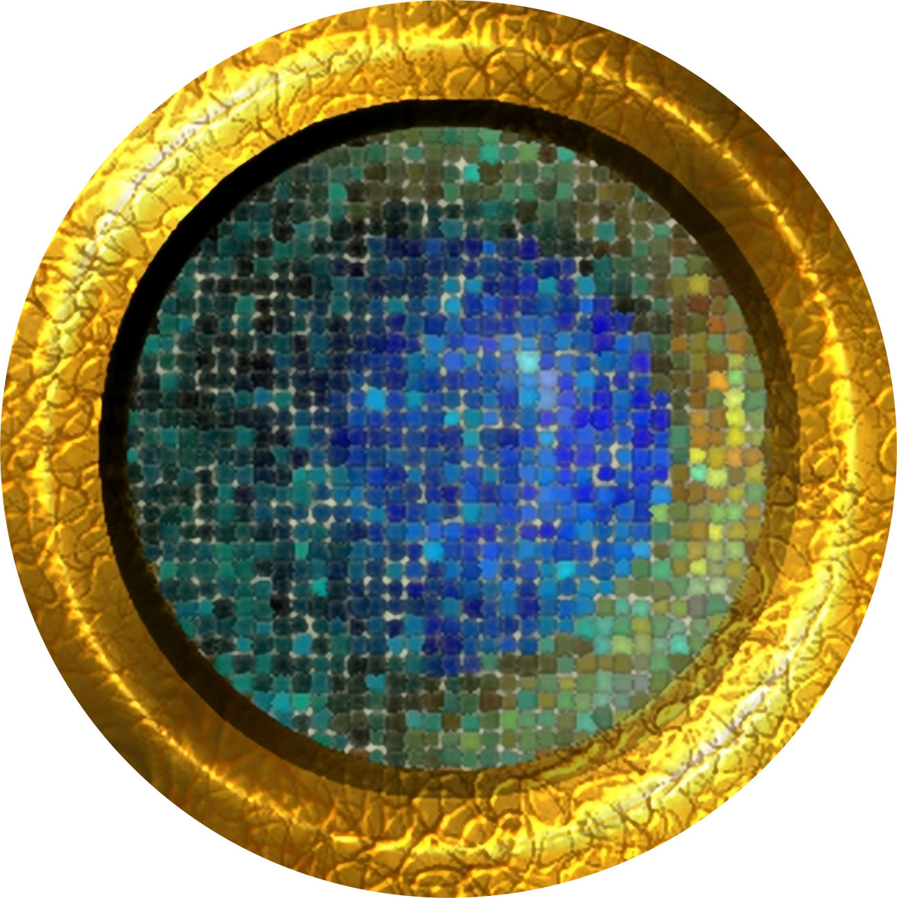 Goue Mosaïek Sirkel Tekstuur Muurpapier