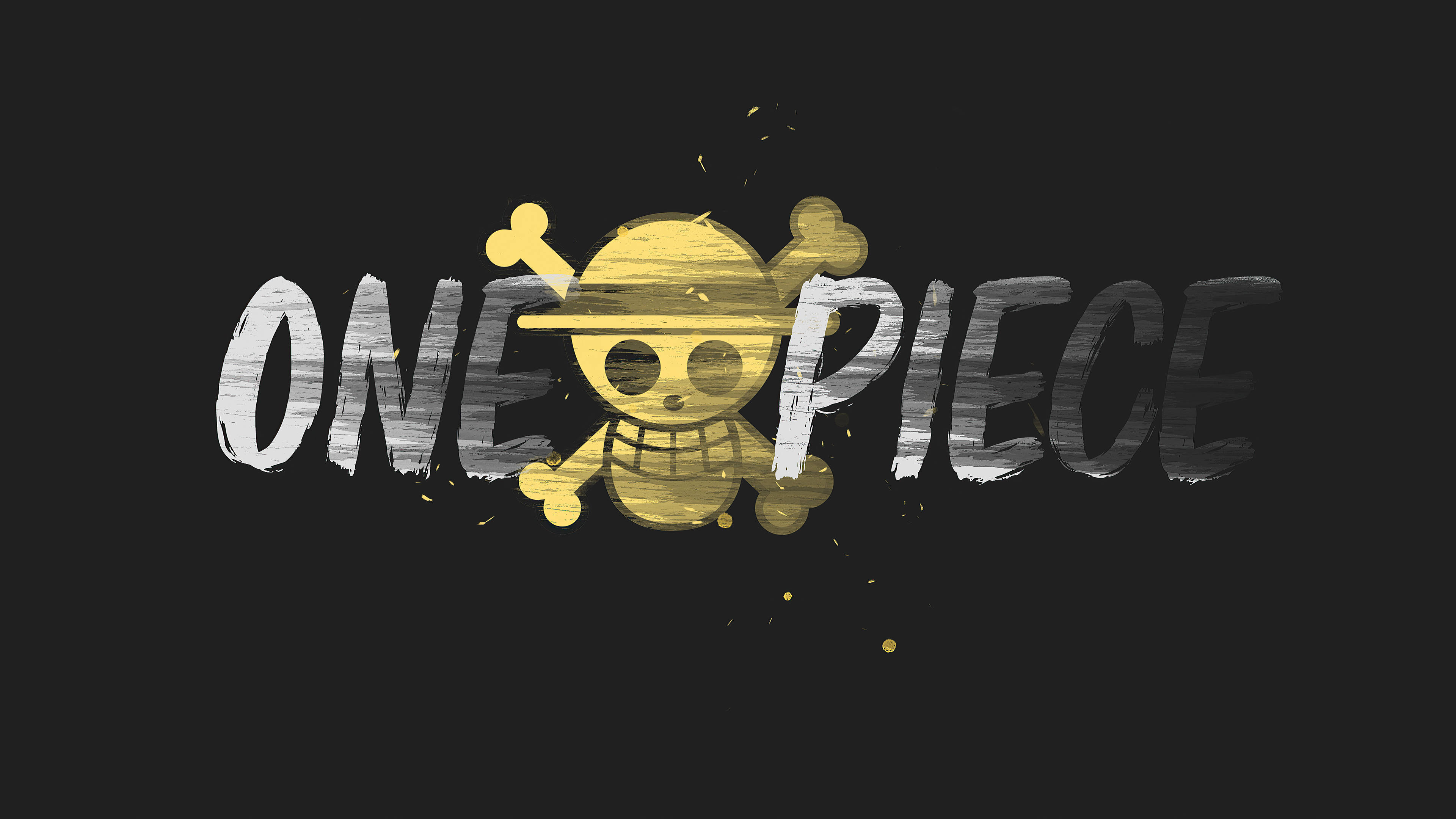 Goue Skull One Piece Lessenaar Muurpapier