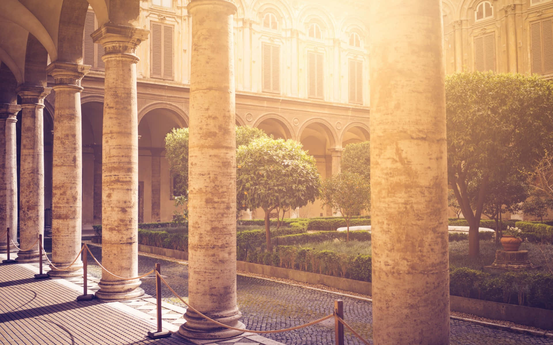 Goue Ure Doria Pamphilj Galery Kolom Pilaars Muurpapier