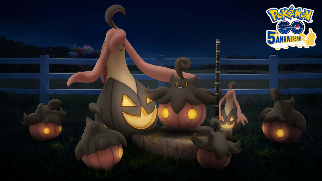 Gourgeist en Pumpkaboo op die Plaas Muurpapier