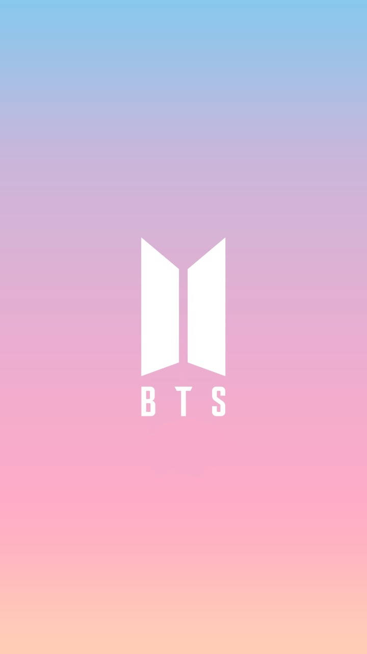 Gradient Pienk BTS-logo Muurpapier