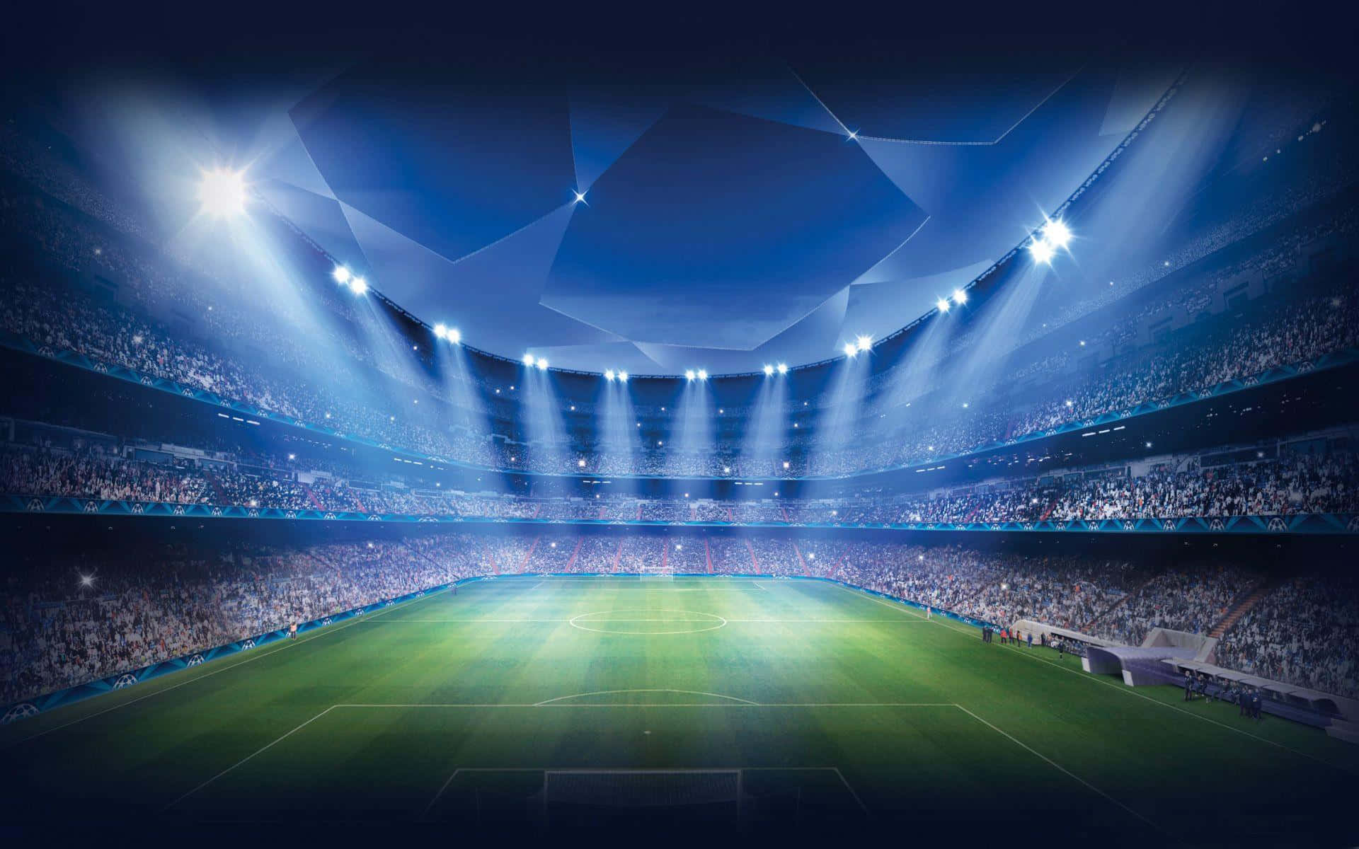 Grafiese Sokkerveld Stadion Agtergrond Muurpapier