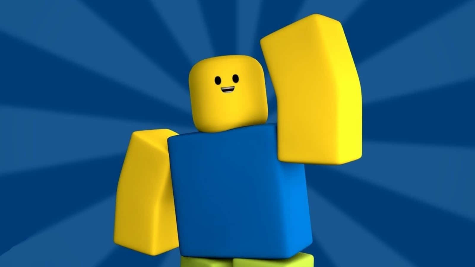 Grappige Blou Roblox Prentjie Muurpapier