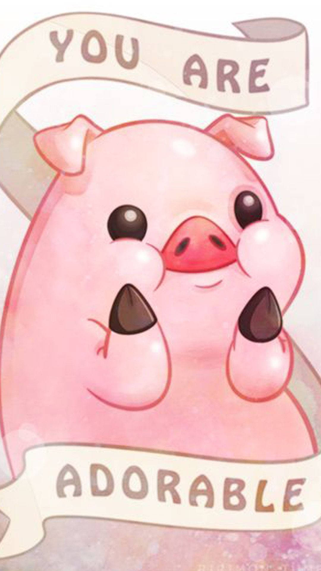 Gravity Falls Waddles Spotprentfoon Muurpapier