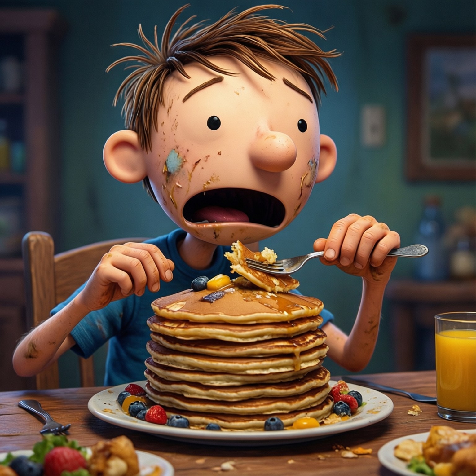 Greg Eating Pancakes Muurpapier