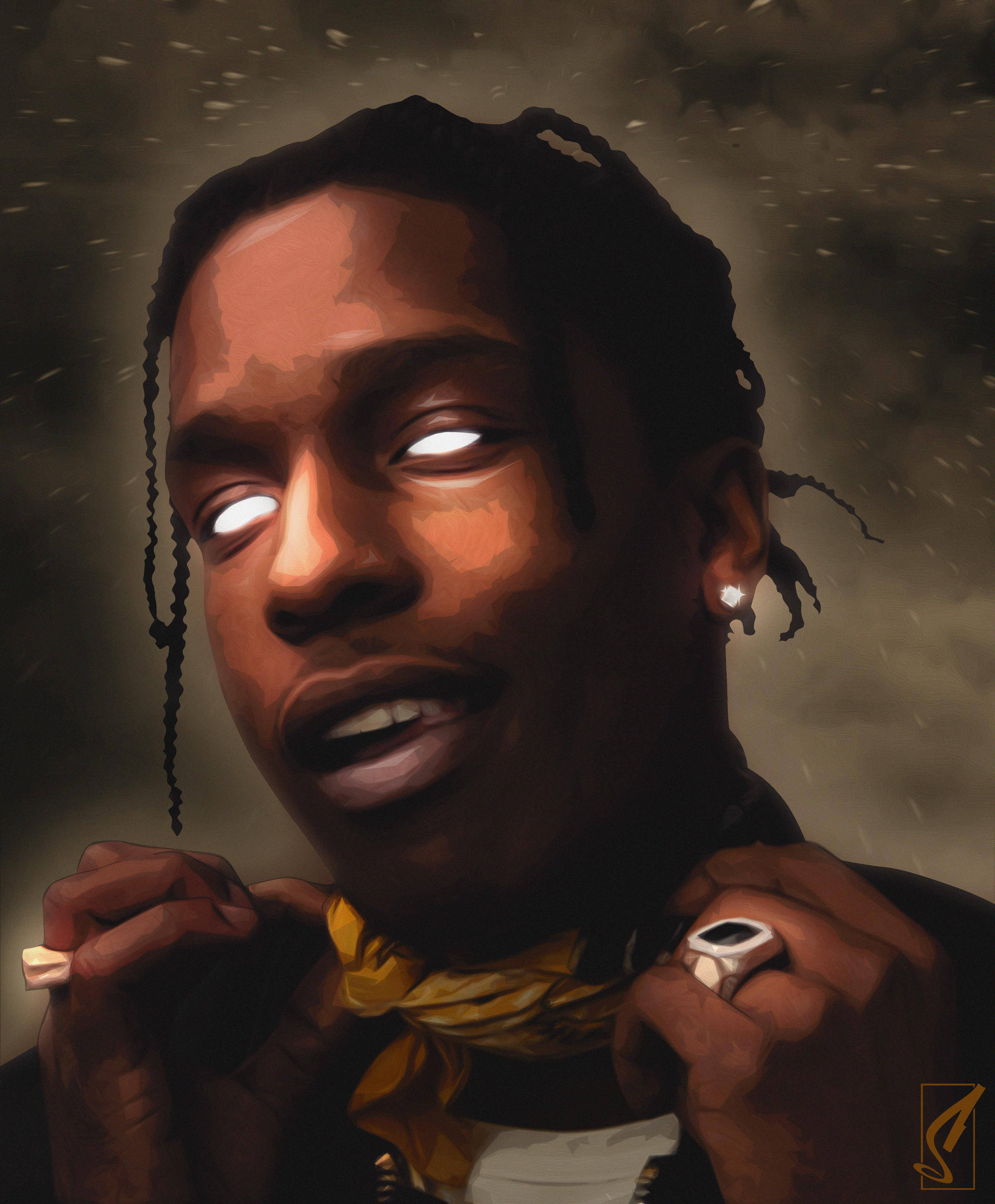 Grieselrige Asap Rocky Kuns Muurpapier