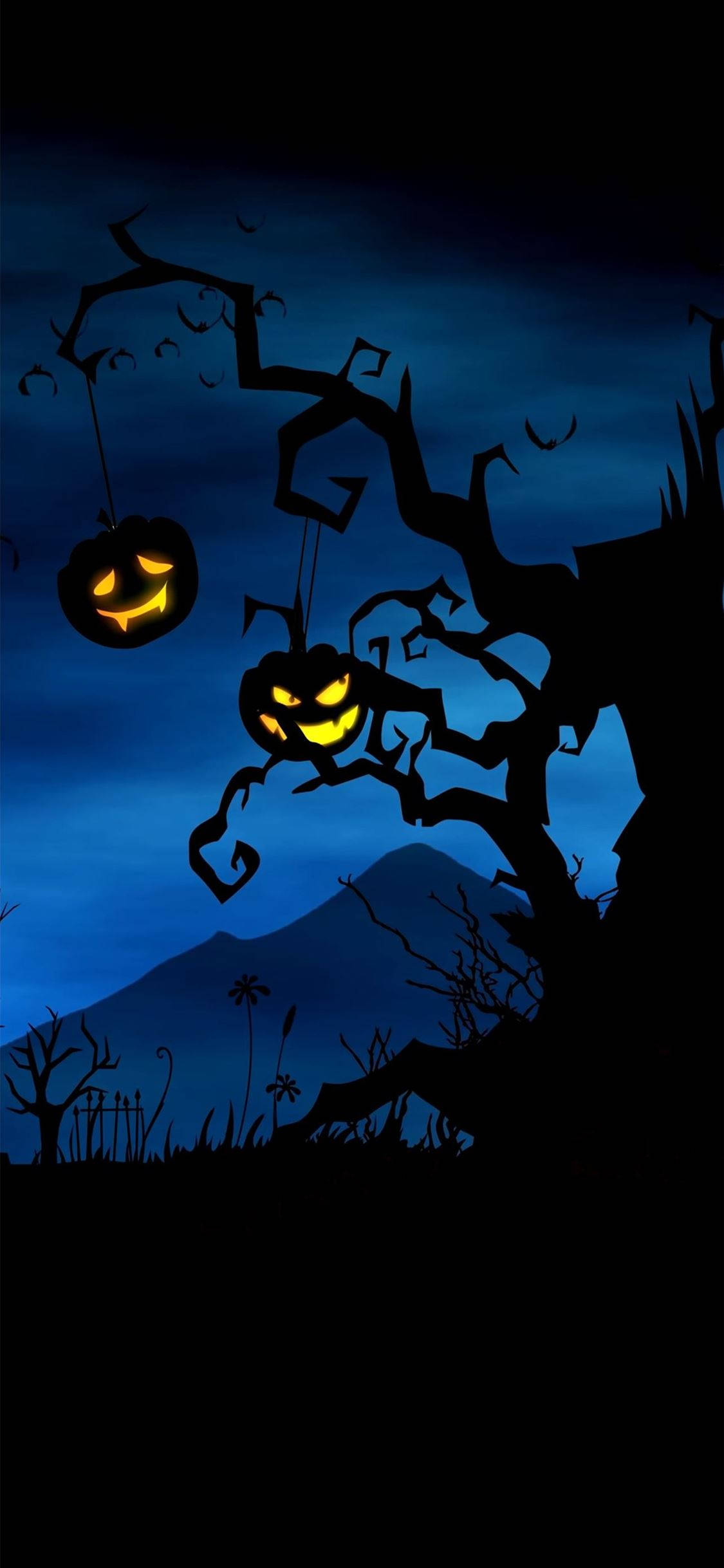 Griezelige Bos Halloween iPhone Muurpapier