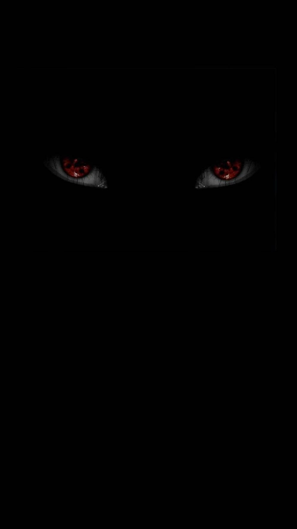 Griezelige Sharingan-oë Naruto Swart — Naruto iPhone GIF Muurpapier