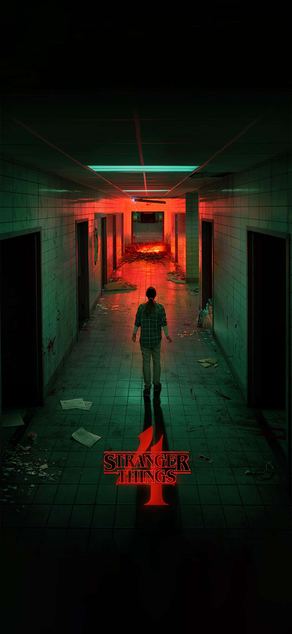 Griezelige Stranger Things Gang Muurpapier
