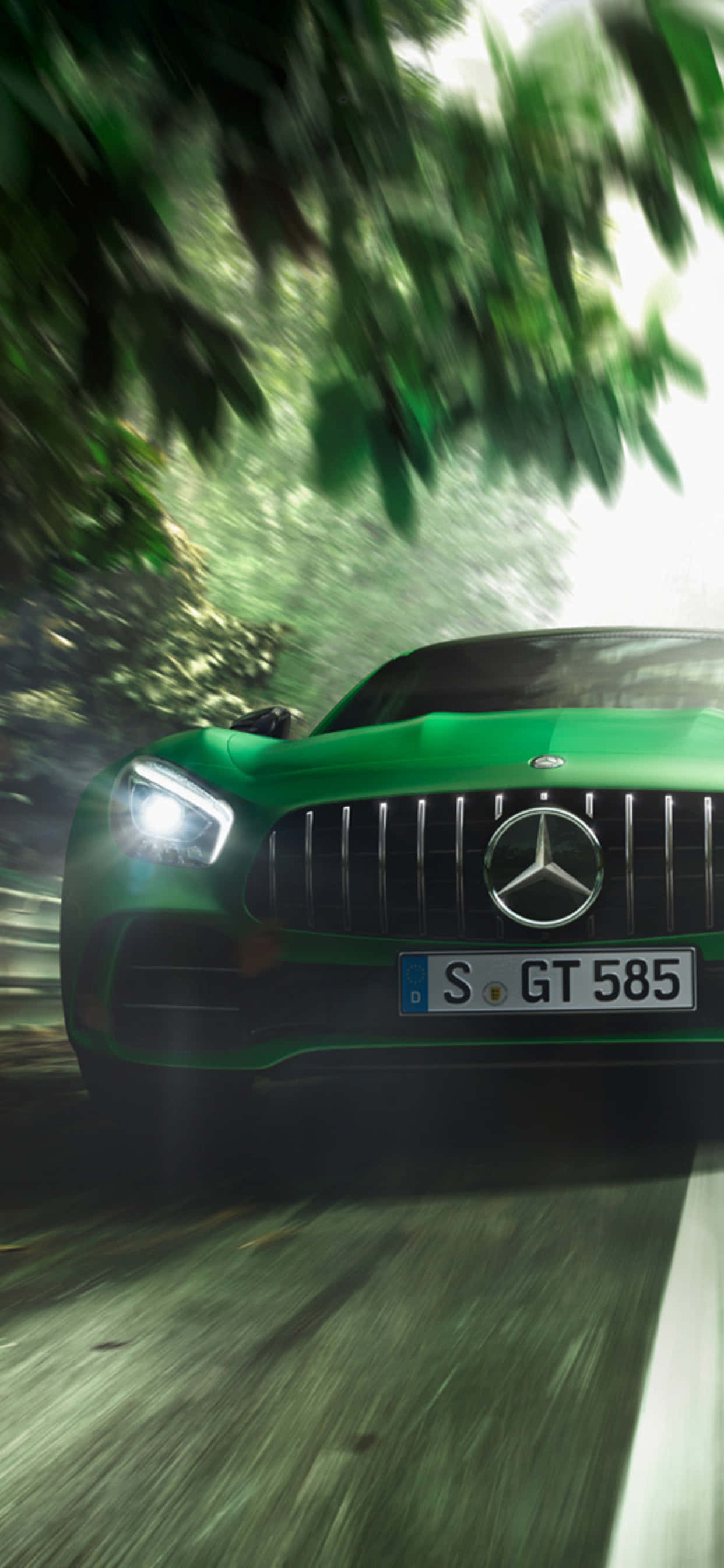 Groen Android Amg Gt-r Agtergrond Muurpapier