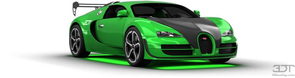 Groen Bugatti Veyron Sportmotor Muurpapier