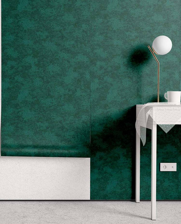 Groen en Wit Estetiese Kamer Muurpapier