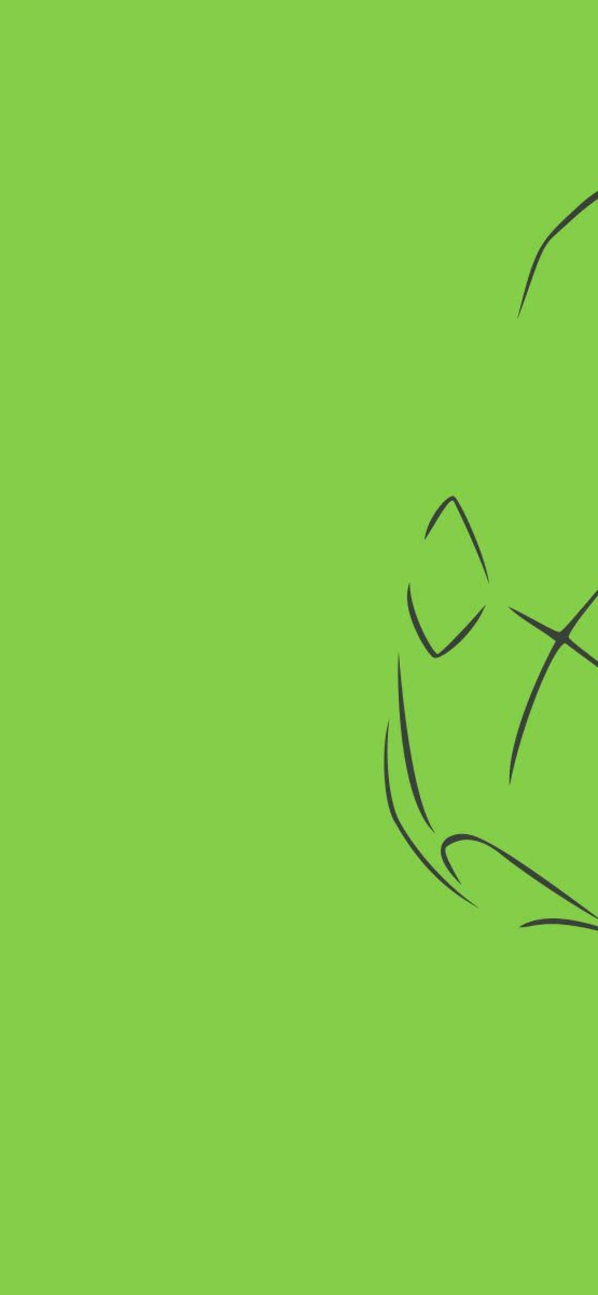 Groen Estetiese Minimalistiese Metapod-foon Muurpapier