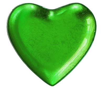Groen Glas Hartvormige Voorwerp Muurpapier